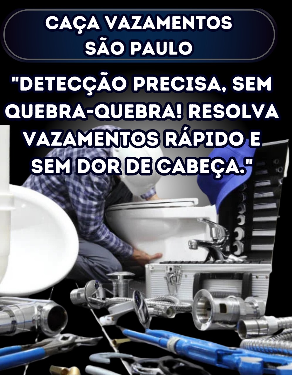 Profissional realizando caça vazamento em São Paulo